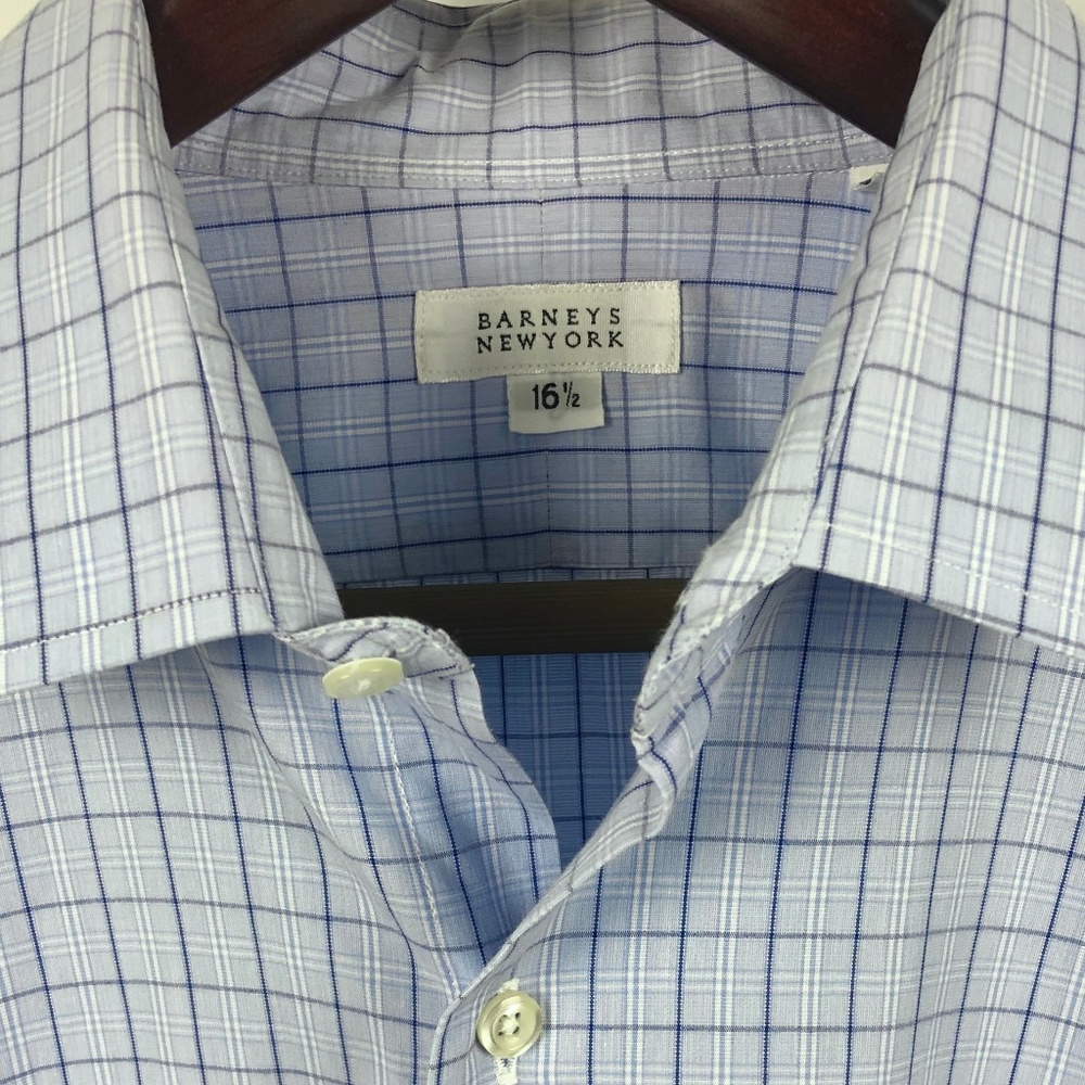 Barneys New York lightweight windowpane 16 1/2
